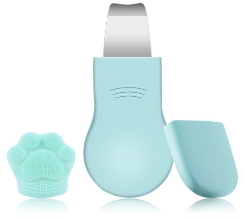 Blackhead Remover Tools, Silicone Face Scraper for Deep Cleansing, Dual-Head Skin Scrubber Face Spatula, Nose Blackhead Remover, Skin Care Tool for Women and Men (Green)