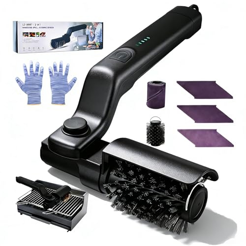 Reinigungsbürste Elektrisch, Verbesserte Grillbürste für Gussrost, Kabellose 304 Edelstahl Grillbürste, Edelstahl-Bürstenkopf, 3-Stufen Reinigung,90 Min Laufzeit, Wasserdicht für Grills Geeignet