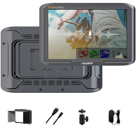 LILLIPUT V7 Monitor de Campo 7 4K HDMI con Control por Voz para DSLR | Control de voz, entrada HDMI 4K / Loopout,BT.709 Farbraum,Peaking,False Color,Waveform,NP-F Akkuhalter,HDR (HLG/ST2084)