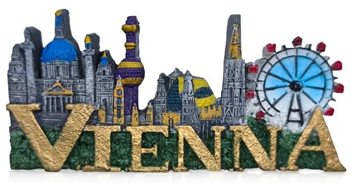 Vienna 3D Fridge Magnet – Austria Souvenir Resin Magnet with Famous City Landmarks, Travel Souvenir Keepsake Gift