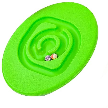 Pongnas Kid Rocking Balance Seesaw Board for Kids - Fun Maze Activity Toy for Indoor & Outdoor Balance Training in Blue (Fruit green)