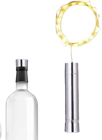 Guirlande Lumineuse Pour Bouteille – Bouchon LED En Forme De , Guirlande Lumineuse Pour Bouteille De Vin | Lampe Féerique À Piles, Lumière Décorative À Piles Pour Ambiance Festive De La Maison, D