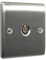 BG Electrical NBS60 Nexus Metal Brushed Steel Single Non-Isolated Co-Axial Socket