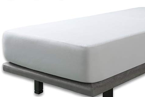 Velfont Matratzenschoner 135x200cm Frottee aus Baumwolle Atmungsaktiv Oeko-TEX Zertifiziert wasserdichte Matratzenauflage