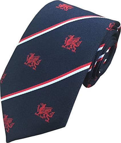 Cymru Krawatte mit walisischem Drachen, walisischer Drache, formelle Krawatte für Herren, Hochzeiten, Veranstaltungen und besondere Anlässe