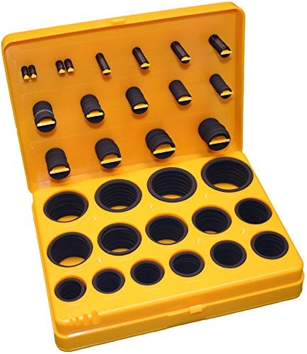 Viton O-Ring-Set, schwarz, Viton, 75A Durometer, 30 Größen, 382 Stück