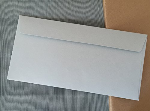 umschlag-discount – graue Briefumschläge ohne Sichtfenster für hochwertige Sendungen, Einladungen & Co – 250 Stück selbstklebende Briefkuverts mit den Maßen 220 x 110 mm (DIN lang)
