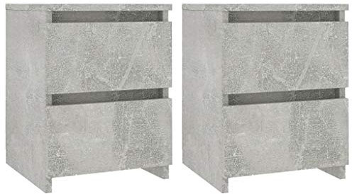 Tidyard Comodini Grigio Cemento 2 pz 30x30x40 cm in Truciolato
