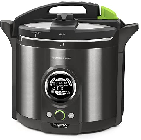 Presto 02144 12Qt Digital Canner, Black Stainless