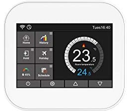 WiFi Thermostat Digital LCD Touch Display Raumthermostat Fußbodenheizung, Thermostat:weiß