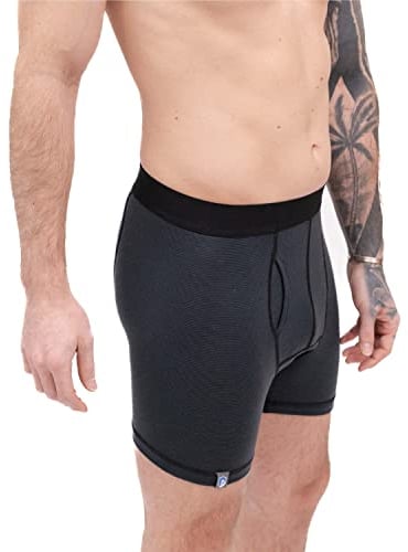 ALPIN LOACKER Merinowolle Boxershorts Herren I Sport Unterhose I Wanderunterhose I schnelltrocknende und atmungsaktive Merino Unterwäsche, Grau XL