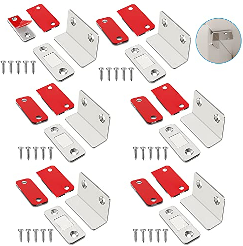 Magnet Türschließer Tür Magnet 6 Stück L Shape Türmagnet Selbstklebend Schubladen Magnet Tur Möbel Magnetverschluss Schrank Magnete für Schranktüren MagnetschlossMoebel
