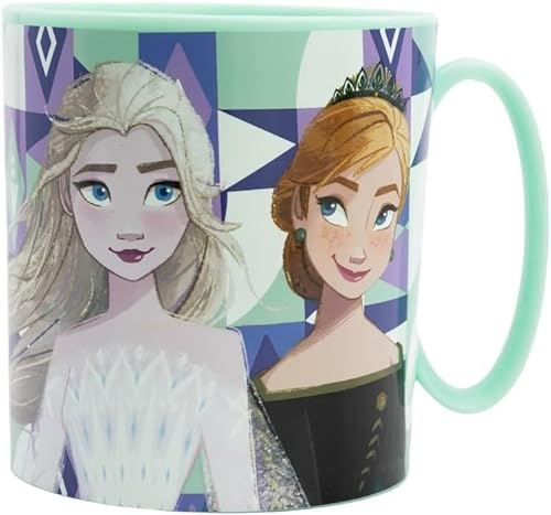 ILS I LOVE SHOPPING Tasse en plastique 350 ml pour micro-ondes avec poignée enfants petit-déjeuner BPA-free (Frozen La Reine des neiges)