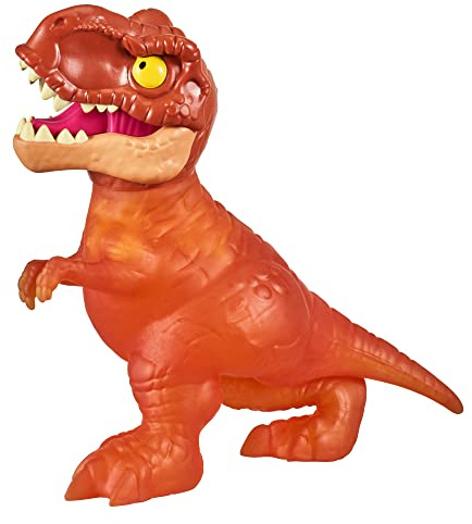 Heroes of Goo Jit Zu, Supagoo-Packung mit super Stretchy, 19,5 cm großer Dinosaurier-Figur mit einzigartiger Füllung, lizensierte Jurassic World-Edition: T-Rex