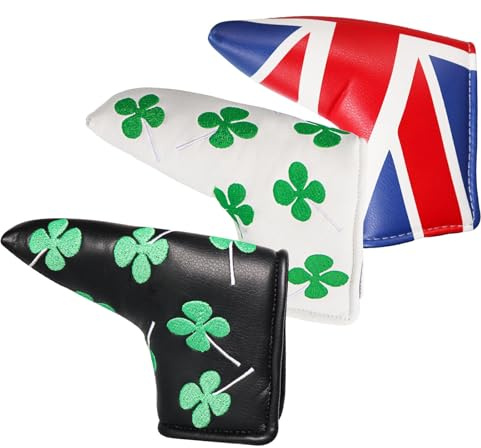 AMRTA Golf Putter Head Cover Blade PU Leather Protector | Soft Lining Club Protection, Portable and Durable, Fits Most Putter Styles, Stylish Colors And Patterns