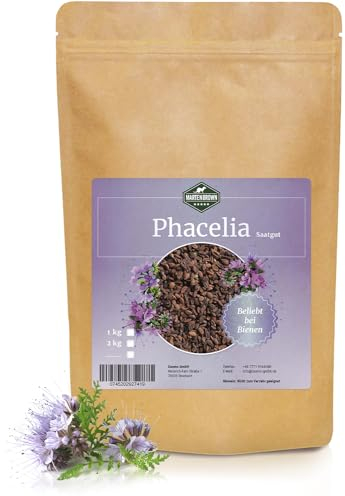 Martenbrown® Phacelia 2 kg Bienenfreund I Samen für Bienen und Schmetterlinge | Saatgut für einjährige Bienenweide oder Gründüngung