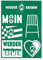 Werder Bremen SV Aufkleberkarte - Moin - Sticker Aufkleber 6-teilig - Plus Lesezeichen I Love Bremen