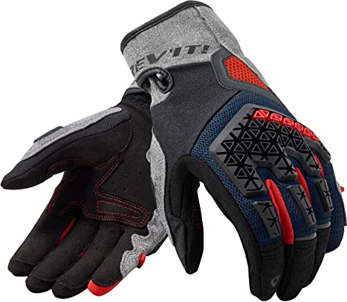 Revit Mangrove Motorrad Handschuhe, schwarz/grau/blau, XL