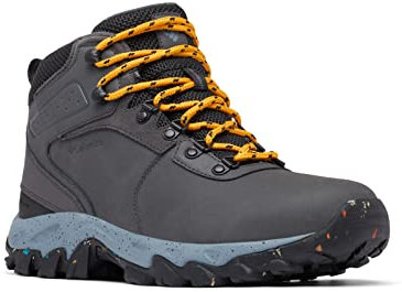 Columbia Newton Ridge WP Omni-Heat 2, Scarponi da trekking alta Uomo, Dark Grey/Raw Honey , 42.5 EU