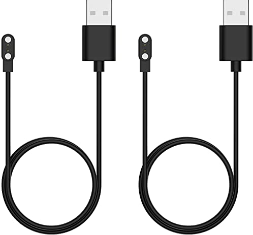 Popglory P22 2PCS Chargeur de Montre Connectée, Chargeur magnétique Portable avec câble de Charge USB pour Montres intelligentes