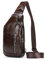 newsbirds Sling Bag Leder Brusttasche Schultertasche Tragetasche Herren Umhängetasche zum Wandern,Radfahren,Reisen,Freizeit oder Multipurpose Tagepacks, Braun