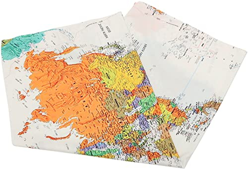 HOMSFOU Wandteppich Weltkarte Dekoratives Poster Der Bildungswelt Tuch Zum Aufhängen Weltkarte Ästhetischer Wandteppich Der Weltkarte Hintergrund Weltkarte Erdkarte Europäischer Stil Stoff
