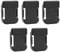 Zunate Battery Rack, 5Pcs Battery Wall Mount Storage Shelf Rack, Battery Holder Compatible for Makita 18V/for Bosch 18V Batteries, Shelf Bracket Belt Slot(black)