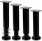 Btowin VCF Lot de 4 pieds de meubles réglables de 8 à 12,5 cm, pieds de support à lattes centrales en métal noir pour armoire, table, canapé, chaise, bureau