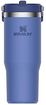 Stanley Flip Straw Tumbler 1.0 Trinkflasche Mit Strohhalm 0.89L - Thermosflasche Hält 12+ Stunden Kalt - Spülmaschinenfest - Sportflasche - Wasserflasche BPA Frei - Iris