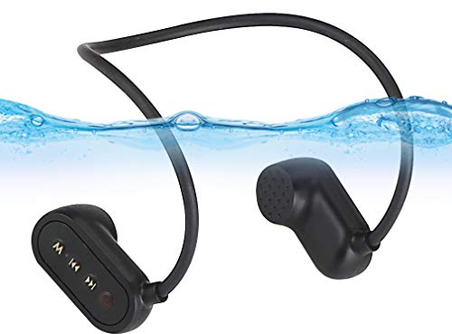 IPX8 Wasserdicht Schwimm Kopfhörer Kabellos Bluetooth 5.0 mit 16G-Speicher für Schwimmen Laufen, Knochenschall Drahtlose Kopfhörer MP3 Musikplayer, Sportkopfhörer mit offenem Ohr & Mikrofon 16GB