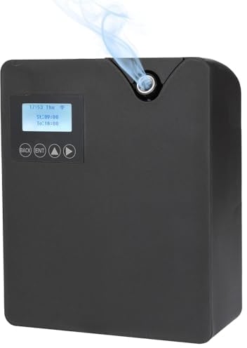 300ml Aroma Diffuser für Duftöle, Luftbefeuchter Mit Bluetooth und WLAN, Bedeckung 2000㎡, Premium Kaltvernebelung Aroma Diffuser Für Schlafzimmer, Büro, Spa (Schwarz)