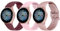 Tobfit Confezione da 3 cinturini per Samsung Galaxy Watch Active 2 da 40 mm e 44 mm, per uomo e donna, in silicone, per Samsung Galaxy Watch Active 40 mm, 44 mm (vino rosso/oro rosa)