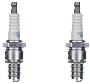 2x Zündkerze BR9ES passend für Motorrad/Roller – Zündkerzenset 2 Stück, M14 x 1,25, 19 mm, 0,8 mm, entstört