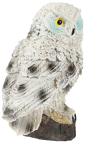 GOOHOCHY Kleine Eulenfigur aus Kunstharz für Schreibtisch und Zuhause Deko | Bonsai Dekoration, Stabile Unterseite, Naturinspiriertes Design, für Eingang, Bürofläche und Café