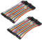 sourcing map 2.0MM(2P) Female to 2.54MM(1P) Female Breadboard Jumper Wire 2.54MM Pitch Ribbon Cable 10cm Long Electronics Breadboard Ribbon Cables for Breadboard Electronic Projects Pack of 2