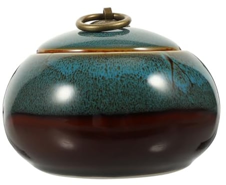 PRETYZOOM Boîte À Thé Rangement Thé En Vrac Récipient À En Céramique Hermétique Pour Cuisine 4.06 X 4.06 X 2.95 in Pour Bonbons Aliments Séchés Déco De Comptoir