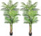 Keeplush Künstliche Goldene Palme 180cm kunstpflanzen groß wie echt, UV-beständig kunstbaum groß, Kunstpalme für Haus Wohnzimmer Schlafzimmer Büro Balkon Garten Decor Künstliche Pflanzen (2 Stück)
