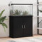 Homgoday Aquariumständer Aquarium Unterschrank Aquarium Tisch Aquarienschrank mit 4 Fächer Aquarienunterschrank Terrarium Schrank für Sicheren Stand Schwarz 81x36x73 cm Holzwerkstoff