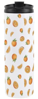 Oranges Travel Mug - Citrus Fruits - Reusable Stainless Steel Vacuum-Sealed Double-Walled Hot/Cold Drinks Flask 500ml (16 fl oz)