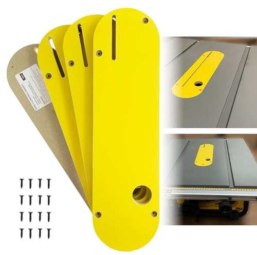 AGILLE Insertos de cero holgura para DeWalt 7491, 7491RS, 7490 (tipo 1), 744, 745, 746, 7480, con ranura para cuchillo de arrastre, cortes precisos sin desgarros, incluye tornillos de compensación,