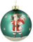 Gisela Graham Matt Green Nostalgia Santa Glass Bauble
