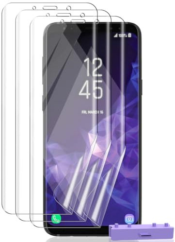 Zerrshoo Protection écran pour Samsung Galaxy S9+ Protection écran Film Flexible 3 Pièces [Non Verre Trempé] pour Samsung Galaxy S9+ HD Film Anti-Rayures pour Samsung Galaxy S9+ Protection écran