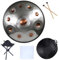 Handpan 440HZ 432HZ, handgeschmiedete Musikinstrumententrommel, Handpan 10-Ton Stahltrommel, Handpan für Anfänger, Silber
