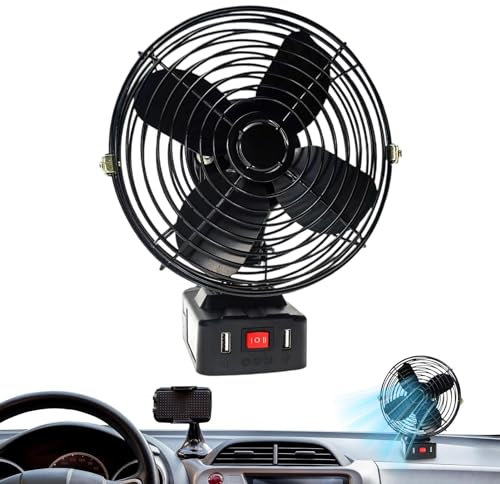 Ventilador de coche USB para coche, ventilador de aire frío, ventilador de coche para asiento trasero, alimentado por USB, aire acondicionado portátil para coche, ventilador de asiento trasero de