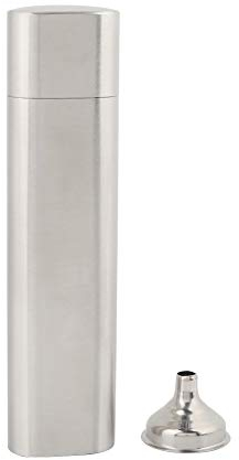 Stainless Steel Hip Flask and Cigar Holder for Travel with Two Tubes