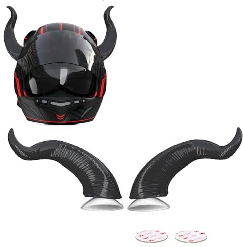 Glamifyr 2 Stück Motorradhelm Hörner,Helm Hörner Motorradhelm Ohren,Motorradhelm Zubehör,Motorrad Helm Hörner,Saugnapf Horn Helm Dekoration,Motorrad Helm Zubehör Motorrad Helm Hörner Eckdekoration