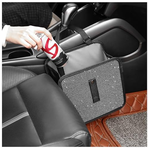 GTLM Zusammenklappbar Auto Mülleimer mit Bling Strass,Tragbar Automülleimer für Autositz Organizer & Auto Deko Innenraum,Universal Auto Camping Mülleimer Auto Zubehör für Auto SUV LKW