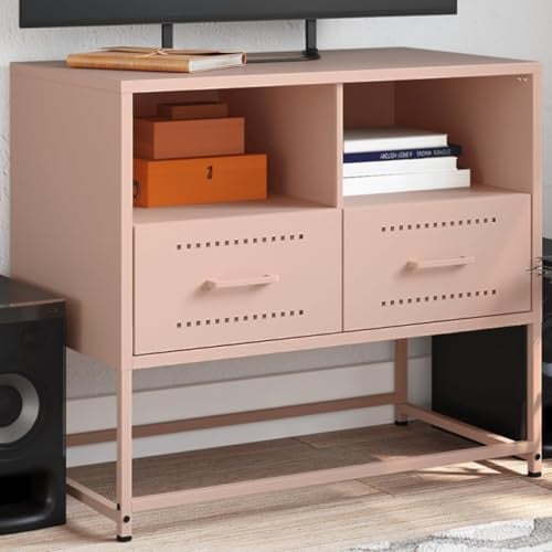 Rantry TV-Schrank Rosa 68x39x60,5 cm Stahl Entertainment-Center und TV-Schrank Model846549