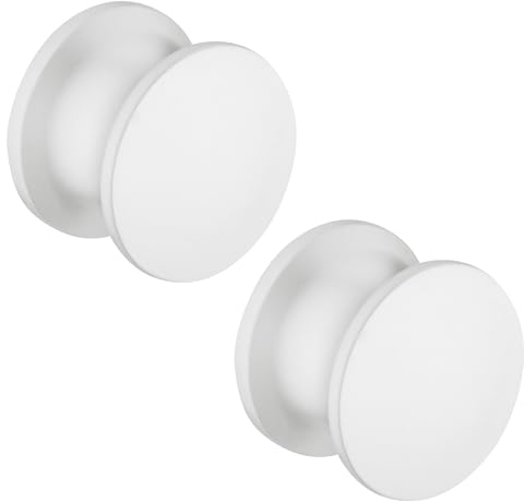 cyclingcolors 2x Pulsador Cerradura para armario mueble autocaravana cajón puerta 13-19mm, blanco