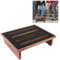 YAYODS Tritthocker Tritt Holz - Wohnwagen Trittstufe Wohnmobil bis 200 kg Belastbar - 40x32x10.5cm Fußbank Erwachsene - Step Stool mit Rutschfester Gummiauflage - Holztritt Natürlich Nussbaumholz